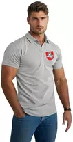 Vyriški pilki polo marškinėliai Herbas