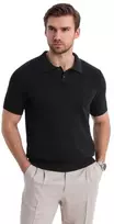 Vyriški juodos spalvos polo marškinėliai Swing