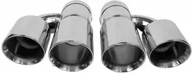 Poujoulat Duslintuvo antgalis 89 mm x 2 įėjimas 76 mm poliruotas komplektas