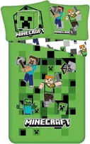 Patalynė dziecięca 140x200 Minecraft "Out of the Box" žalia poszewka 70x90 JF24