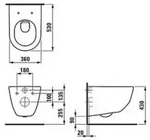 Potinkinio rėmo ir pakabinamo klozeto komplektas Grohe 38827000 + Laufen H8669570000001