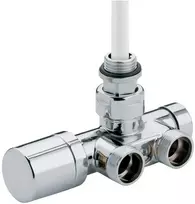 Rad. ventilis "ONE-THERMO" 1/2` x 24-19, 90°, chromuotas