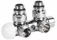 Twinvalve 1/2` x 24-19, 90°, chrome