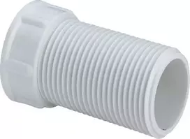 iebūvējamā sifona pagarinātājs veļas mašīnai, 50 mm, plastmasa, balts