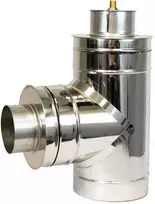 Vulcano Plus T-gabals ar tīrāmo lūku un kondensāta savācēju DN150/250, izolācija 50mm