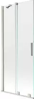 Vonios sienelė Mexen Velar, 85 x 150 cm, Brushed nickel/Transparent