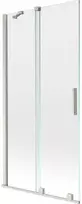 Vonios sienelė Mexen Velar, 90 x 150 cm, Brushed nickel/Transparent