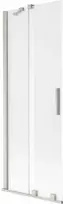 Vonios sienelė Mexen Velar, 75 x 150 cm, Brushed nickel/matinis stiklas