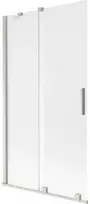 Vonios sienelė Mexen Velar, 100 x 150 cm, Brushed nickel/matinis stiklas