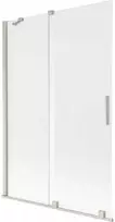 Vonios sienelė Mexen Velar, 120 x 150 cm, Brushed nickel/matinis stiklas