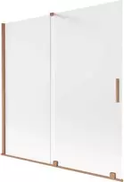 Vonios sienelė Mexen Velar, 160 x 150 cm, Brushed copper/matinis stiklas