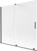 Vonios sienelė Mexen Velar, 170 x 150 cm, Brushed gun pilka/matinis stiklas