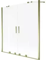 Vonios sienelė Mexen Velar Duo, 150 x 150 cm, Gold/matinis stiklas