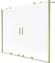 Vonios sienelė Mexen Velar Duo, 200 x 150 cm, Brushed auksinis/matinis stiklas