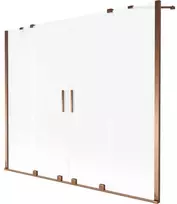 Vonios sienelė Mexen Velar Duo, 190 x 150 cm, Rose auksinis/matinis stiklas