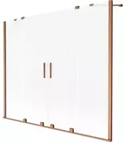 Vonios sienelė Mexen Velar Duo, 170 x 150 cm, Brushed copper/matinis stiklas