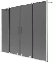 Vonios sienelė Mexen Velar Duo, 170 x 150 cm, Brushed nickel/Graphite
