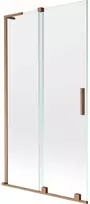 Vonios sienelė Mexen Velar L, 100 x 150 cm, Brushed copper/Transparent