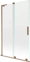 Vonios sienelė Mexen Velar L, 110 x 150 cm, Brushed copper/Transparent