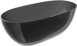 Vonia Mexen Pure Juodas Transparent, 170 x 80 cm, su chromo dangteliu
