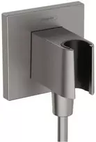 Hansgrohe FixFit E dušo latakas su laikikliu, šlifuoto juodo chromo