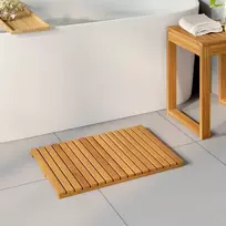 Badematte Paprastas Ruda 60 x 40 cm Kietos akacijos mediena