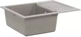 Kriauklė Pilka 620 x 500 mm 80% Kvarcas ir 20% Derva
