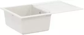Kriauklė Balta 780 x 500 mm 80% Kvarcas ir 20% Derva