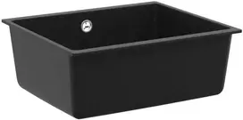 Kriauklė Juoda 530 x 460 mm 80% Kvarcas ir 20% Derva