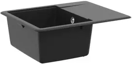 Kriauklė Juoda 560 x 460 mm 80% Kvarcas ir 20% Derva