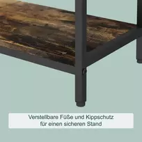 Relaxdays Rankšluosčių stovas ir lentyna, 100x82x29 cm, ruda, metalas ir MDF