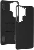 Dėklas Liavec Carbon Layer Magsafe Aramid Fiber Cover skirtas Samsung Galaxy S26 Ultra juodas