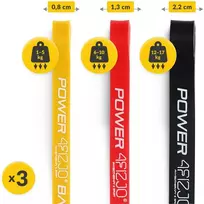 4Fizjo 3 POWER BAND mankštos pasipriešinimo juostų rinkinys