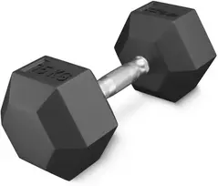 4Fizjo Šešiakampis plieno hantelis 1 x 15 kg