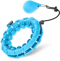 4Fizjo Hula Hoop su svarmenimis ir masažu, mėlynas