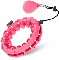 4Fizjo Hula Hoop su svarmenimis ir masažu, rožinis