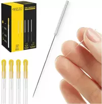 4Fizjo Akupunktūros adatos su kreiptuvu, 100 vnt., 0,3 x 40 mm