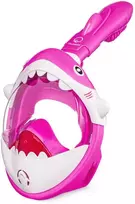 Vaikiška rožinė nardymo kaukė „TSUNAMI SHARK“