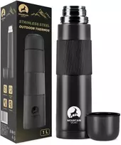 Mountain Kelioninis termosas kavai ir arbatai, 1 litras, juodas