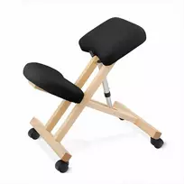 4Fizjo Klūpima kėdė, biurui ir namams, ergonominė laikysenos atrama, juoda reguliuojama klūpima kėdutė