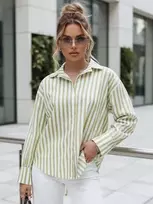 Moteriški oversize žali marškiniai Mona
