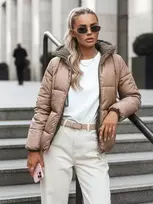 Moteriška ruda/žalia dvipusė striukė Victoria