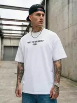 Vyriški balti oversize marškinėliai Dreamers
