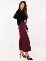 Plati kirpimo bordo spalvos kelnės kasdienai iš IT Girl