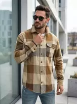 Vyriški rudi flaneliniai marškiniai Cory