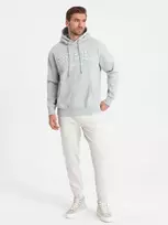 Vyriškos sportinės kelnės joggers - baltos spalvos