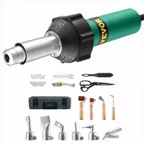 Karšto oro plastiko suvirinimo aparatas PVC TPO vinilo suvirinimui, 1600W fenas su 17 priedų, plastiko stogų dangos suvirinimo rinkinys, pramoninis lituoklis