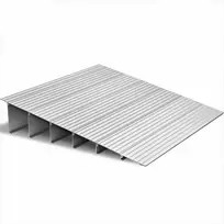 Durų slenksčio rampa neįgaliųjų vežimėliui, 138 mm pakėlimas, 363 kg apkrova, modulinė aliuminio rampa, neslystantis paviršius, 6 vienetų rinkinys, užvažiavimo rampa slenksčiams