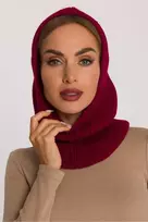 Kepurė Moteriška bordo spalvos balaklava Moe
