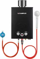 Camplux dujinis vandens šildytuvas, 6 l/min, 12 kW, butano/propono, juodas, BW158BC-DE